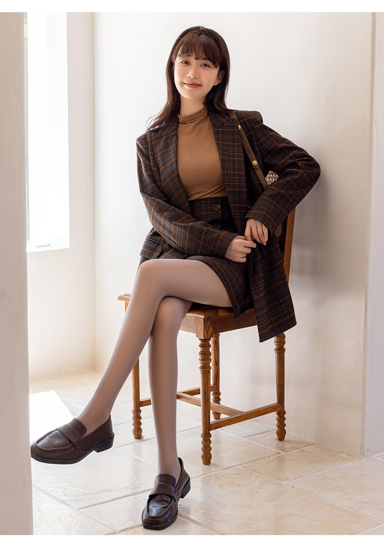 La Chapelle Women's Fleece-Lined Thickened High-Waist Shaping Leggings Faux Skin Tights 11
