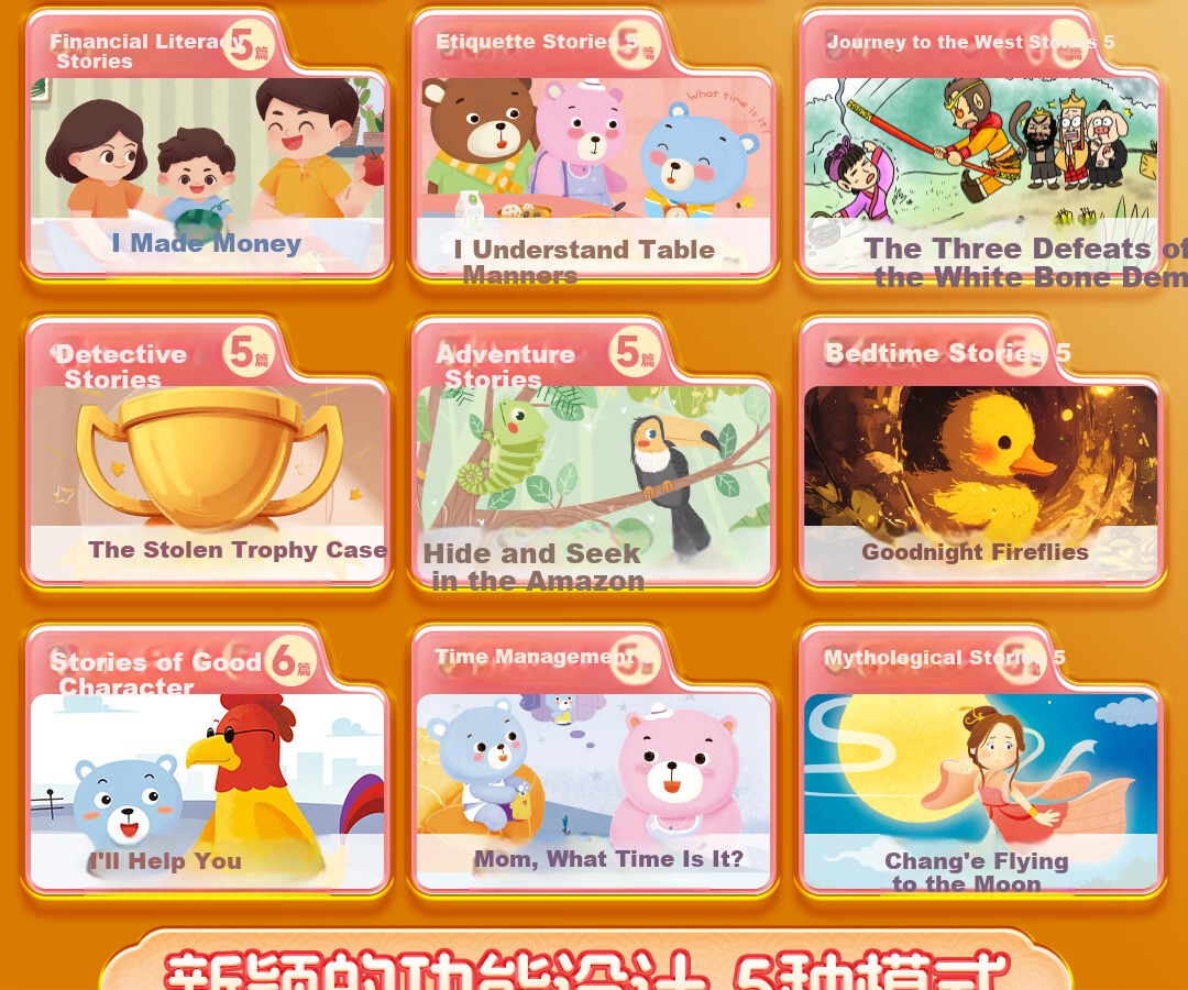 Bei Lin Chinese Bedtime Story Finger-Touch Sound Book, Sleep Aid Point-Reading Book, Early Education Sound Toy, Birthday Gift for Boys And Girls 5