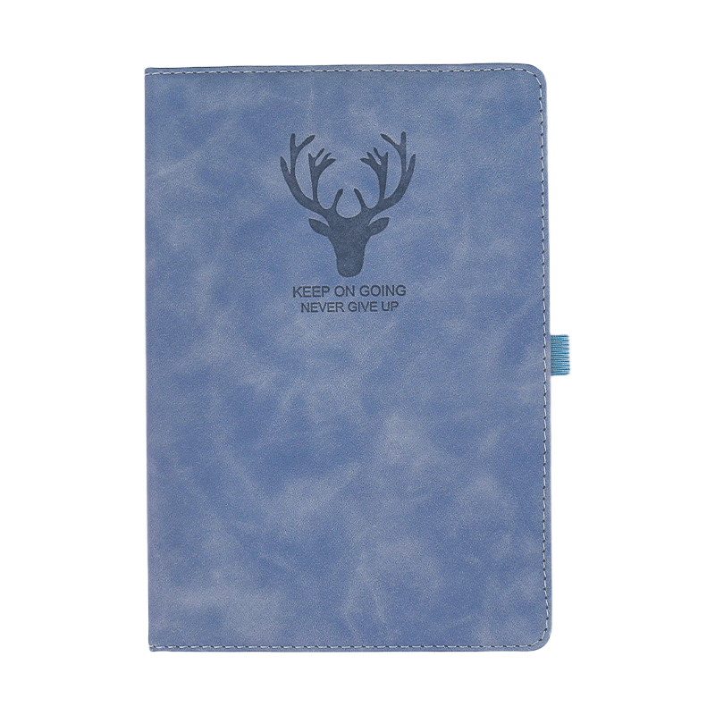 Zhongjian Stationery B5 Notebook 180 Sheets Thickened Simple Leather Business Notebook Office Supplies High-Quality Leather Cover 360 Pages Customizable Logo Blue