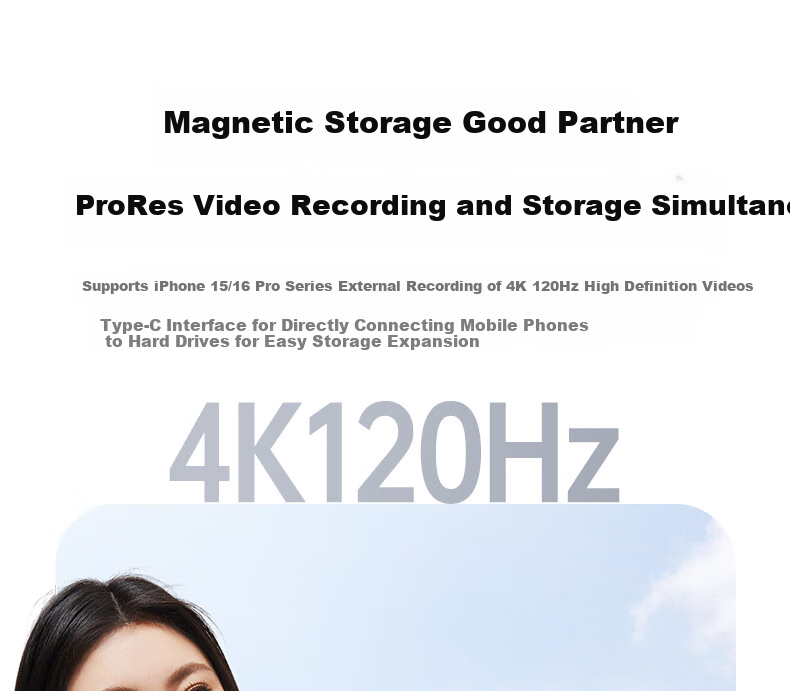 UGREEN Magnetic Hard Drive Enclosure 2230/2280 M.2 NVMe Portable SSD Enclosure Compatible with IPhone 17 Pro, Laptop MacBook External SSD Expansio 6