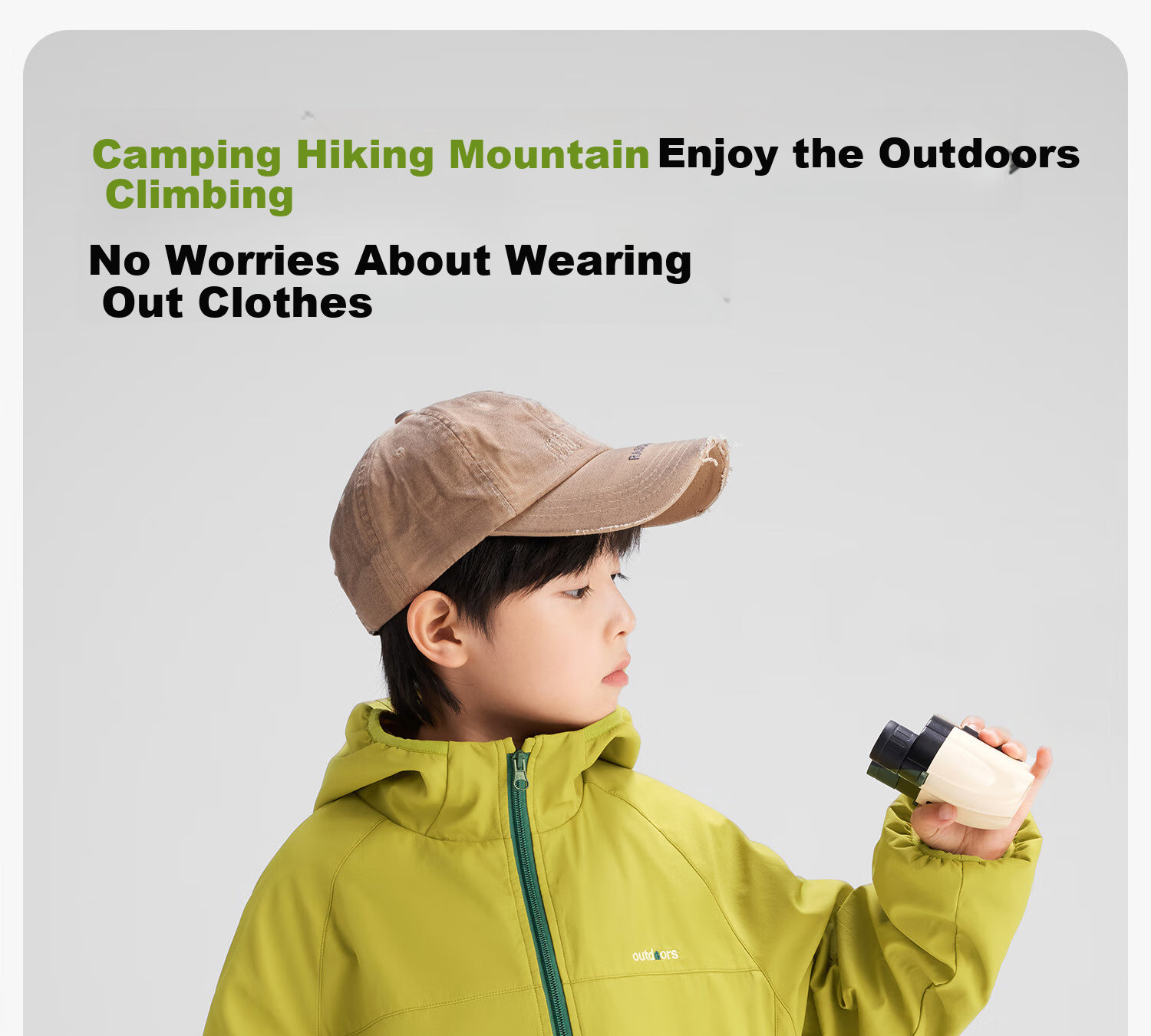 Zuoxi Boys' Fleece-Lined Jacket, 2026 New Children's Softshell Outerwear, Fleece Integrated Top, Gray, Size 160 10