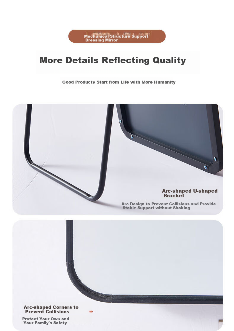 Muhanyue Full-Length Mirror, Floor-Standing Mirror, Home Internet-Famous Dressing Mirror, Clothing Store Fitting Mirror, Bedroom Wall-Mounted Large Mirror for Wome 1