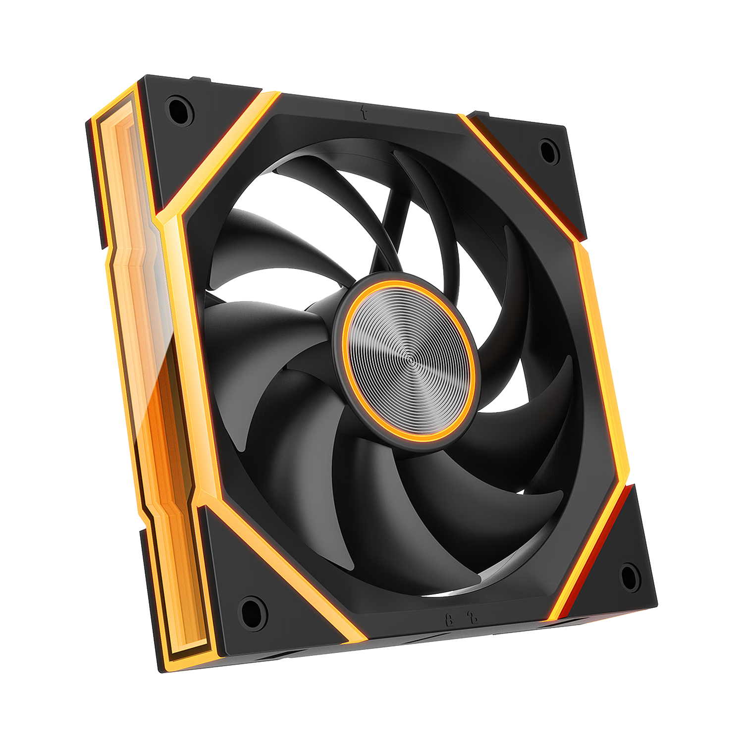 Jingpinlu Xingtu Building Blocks S1 Asynchronous Version Fan Single Black Reverse Blade Addressable SignalRGB Sync PWM Speed Control ARGB Case Fan