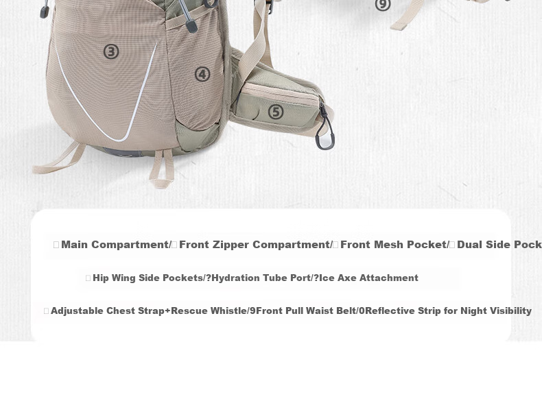 CAMEL Outdoor Hiking Backpack, Lightweight Running Sports Bag for Men And Women, Trail Running Cycling Travel Backpack 1152253010A 4