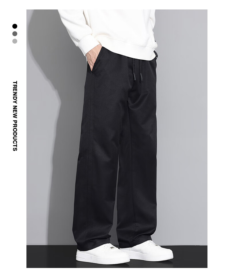 Warrior Casual Pants for Men, Autumn Loose Straight-Leg Draping Comfortable Trousers, Elastic Trendy Fashionable Sports Long Pants for Me 2