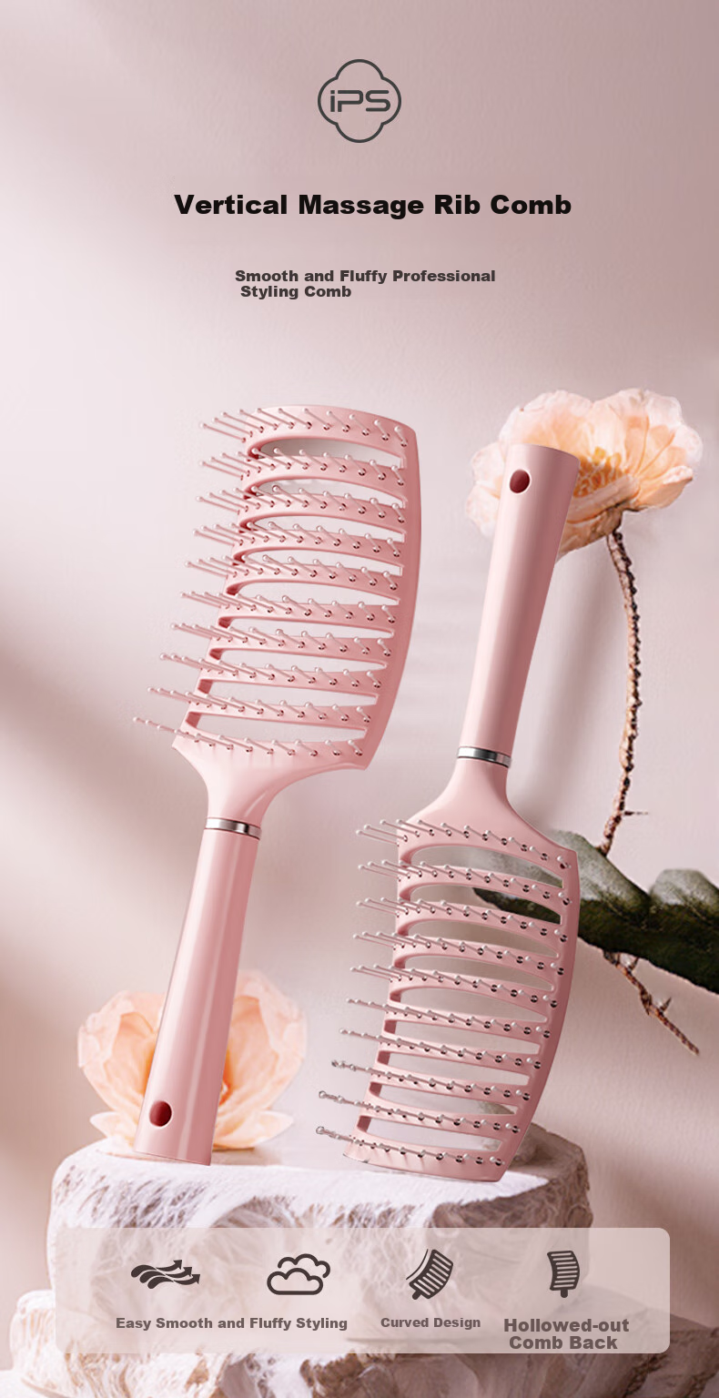 Baoshi Comb for Women, Self-Cleaning Massage Comb, Spine-Relieving Comb, Volumizing Comb, High Crown Long Hair Comb, Anti-Tangling Styling Tool, Hair Beauty And Styling Tool 1