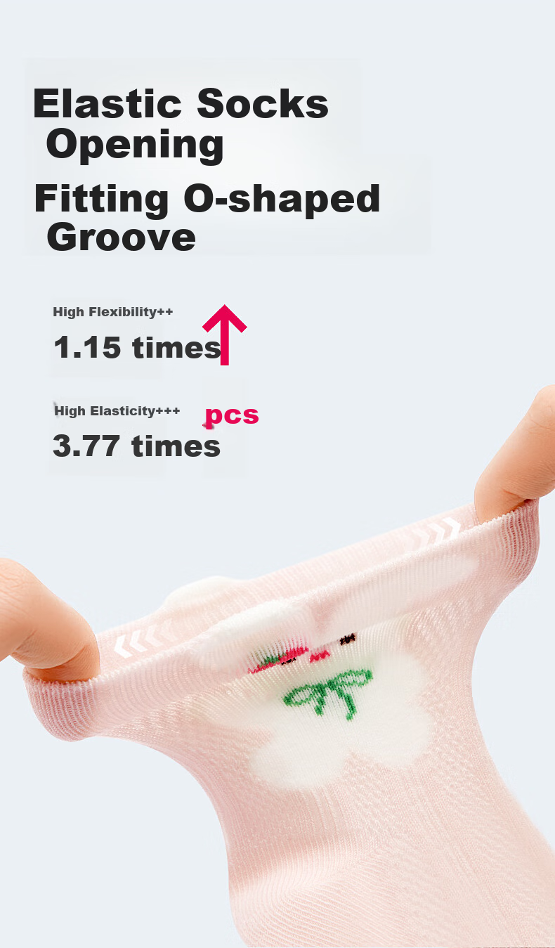 Baby Socks Spring Summer Thin Pure Cotton A-Class Breathable Mesh Princess Girls Seamless Mid-Calf Newborn Infant Socks 8