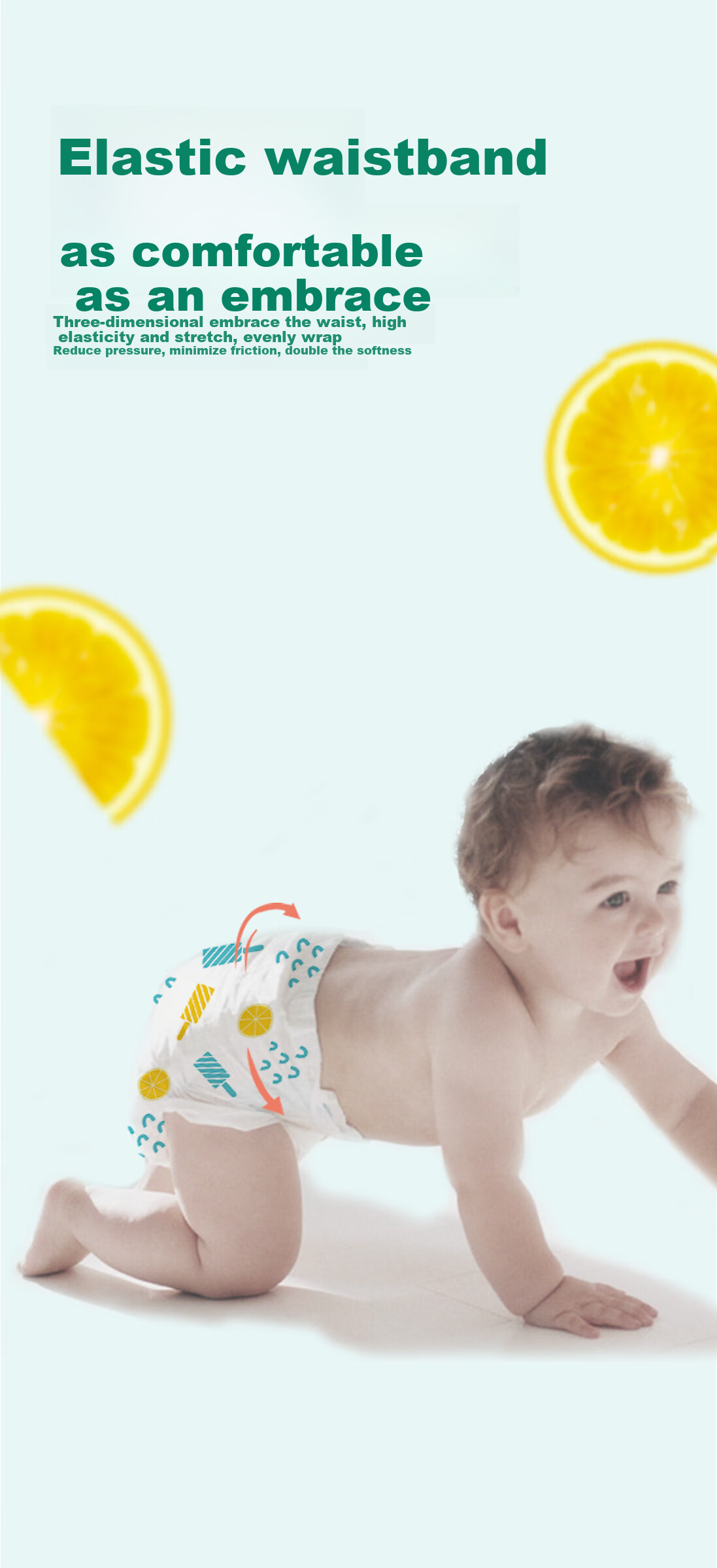 Bibabaobei Ice Cream Special Pull-Up Diapers, XXL Size, 32 Pieces (≥15kg), Ultra-Thin And Breathable, Mint Fresh 9