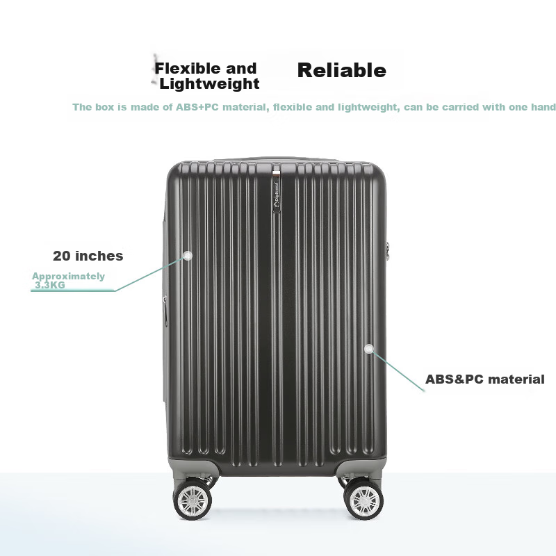 Diplomat Fashion Expandable Carry-On Luggage Suitcase with Password Lock And Wheels for Men And Women, Travel Case TC-61012