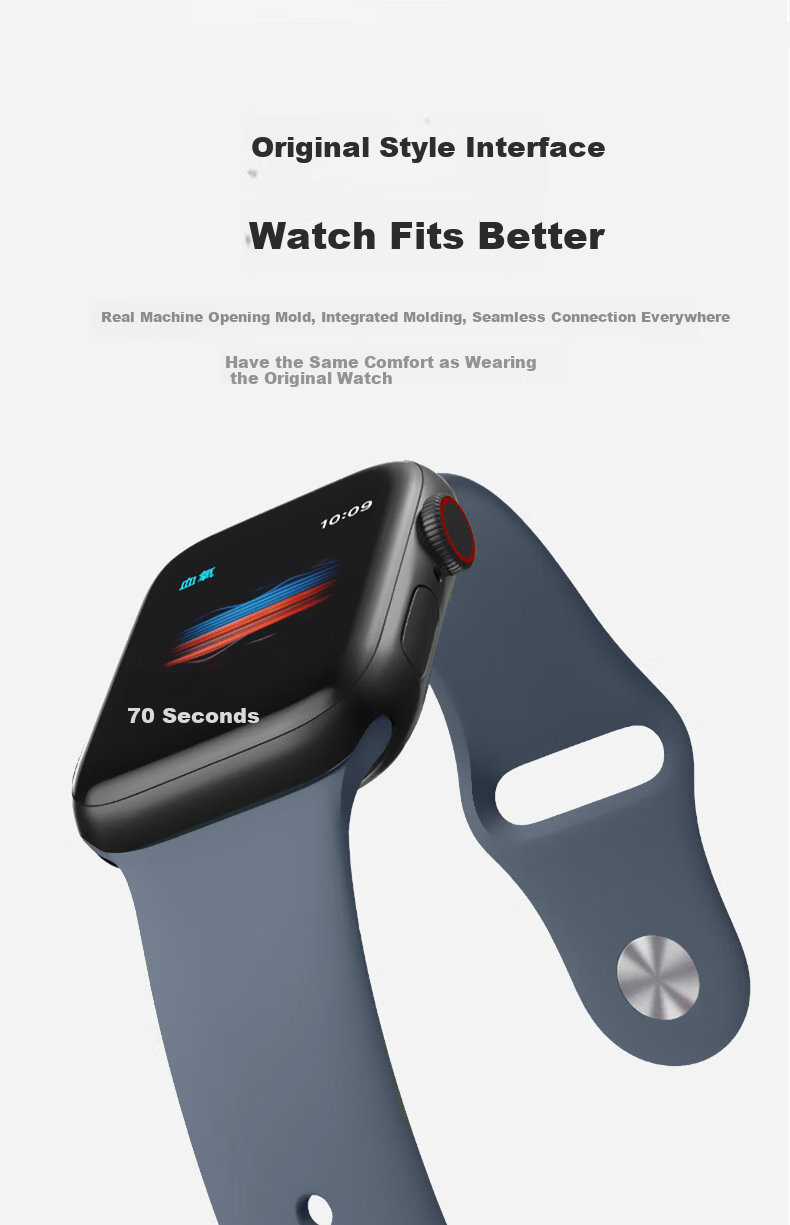 Mashi Compatible with Apple Watch Bands for Apple Watch/Ultra4/3/2/iWatch S12/11/10/9/8/7/6/SE, Sports Silicone Skin-Friendly Autumn And Winter Wristband 7