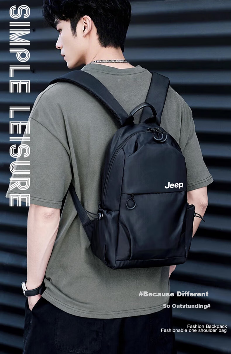 JEEP Backpack for Men, Lightweight Outdoor Hiking Bag, Casual Commuter Backpack for College Students, Portable Short-Trip Travel Bag 1