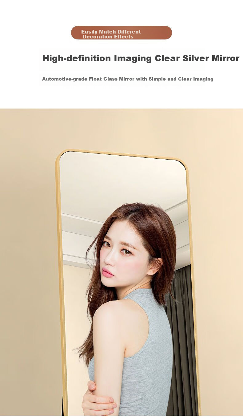 Muhanyue Full-Length Mirror, Floor-Standing Dressing Mirror, Home Wall-Mounted Mirror, Internet-Popular Bedroom And Dormitory Hanging Mirror, Three-Dimensional Fitting Mirror 5