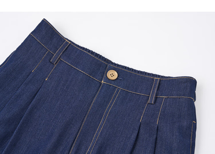 Demana Japanese Style Set Autumn Lapel Large Pocket Loose Shirt Half Elastic Waist Wide Leg Pants Women's Two-Piece Set 4