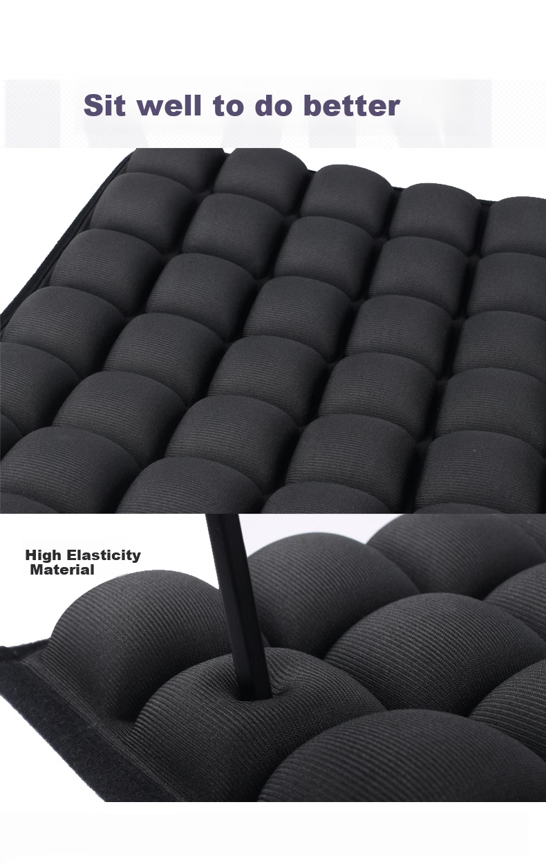 Dijialun 5D Pressure-Relieving Car Seat Cushion, Front Single-Seat Square Pad, Non-Airbag Inflatable Office Seat Cushion, Buttocks-Shaping Wheelchair 3D Comfortable Breathable Long-Sitting Car Seat Four Seasons Pad, 45*45 Black 12