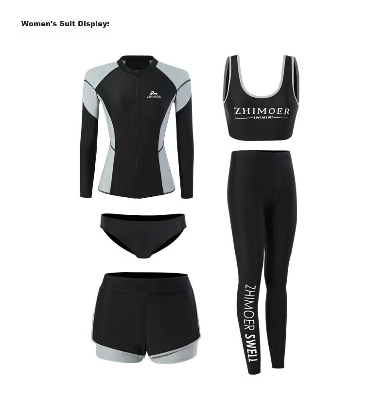 Yifu Quick-Dry Sun Protection Wetsuit for Men, Two-Piece Long Sleeve And Pants Set, Snorkeling Suit, Couple's Swimwear, Women's Surfing Suit 7