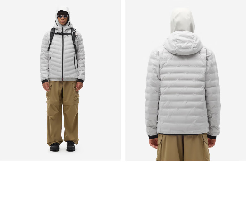 Jiao Nei Hydrogen 502Air Men's Twill Bonded Hooded Lightweight Down Jacket Commuter Warm Windproof Winter Coat 20