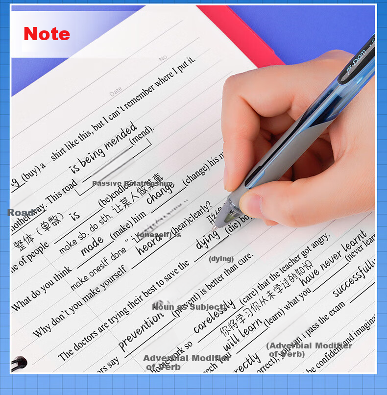 Dianshi Exam Pen [For Exams Only] 5A Exam Pen with Bullet Tip, 0.5mm Black Carbon Ink, Silent Quick-Drying Writing Pen, Back-To Essential Exam-Specific 5A-E2, Pack of 4 25