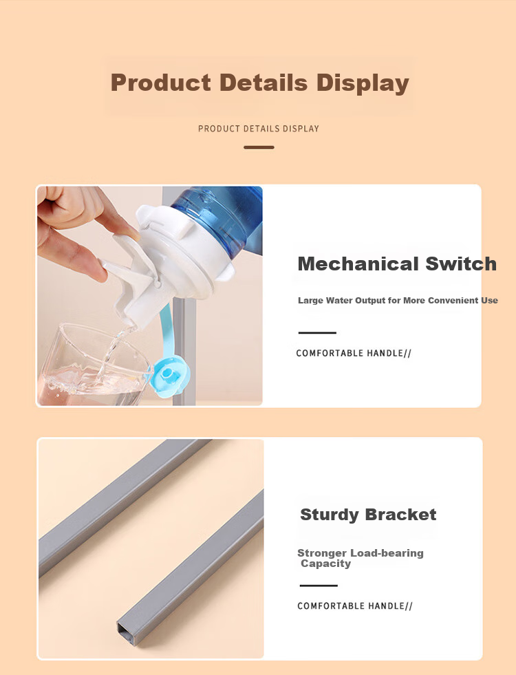 BJ Bottled Water Dispenser Stand, Large Water Bottle Mineral Water Dispenser Stand with Spout Switch Tap, Raised Versio 4