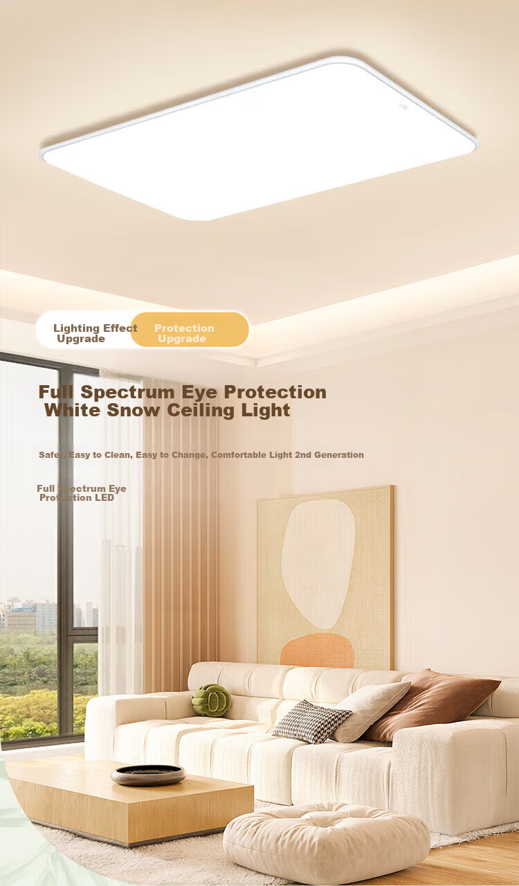 NVC LED Ceiling Light, Simple Design for Bedroom, Study Room And Dining Room, Small White Light, Baixue Full Spectrum Comfortable Light, 36W Smart Control 1