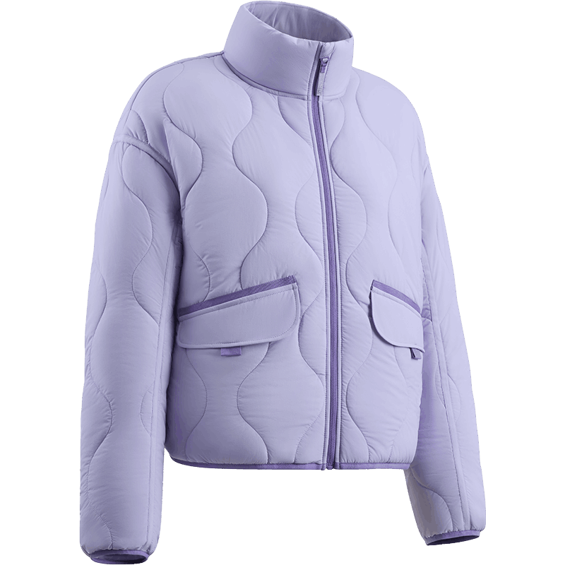 Beneunder Women's Quilted Jacket Stand Collar Mid-Warm Lightweight Quick-Heat Insulated Cotton Coat Machine Washable CL18624