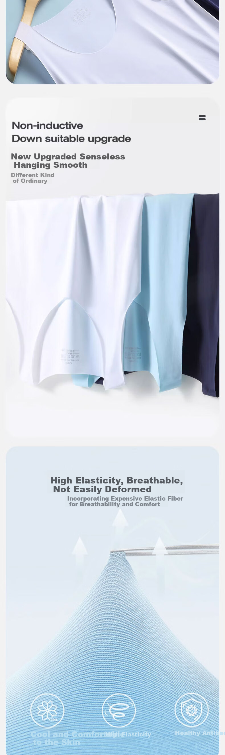 Hengyuanxiang Men's Undershirt, Ice Silk, Autumn Comfortable Quick-Dry Sleeveless Seamless Tank Top for Fitness, Light Gray 4