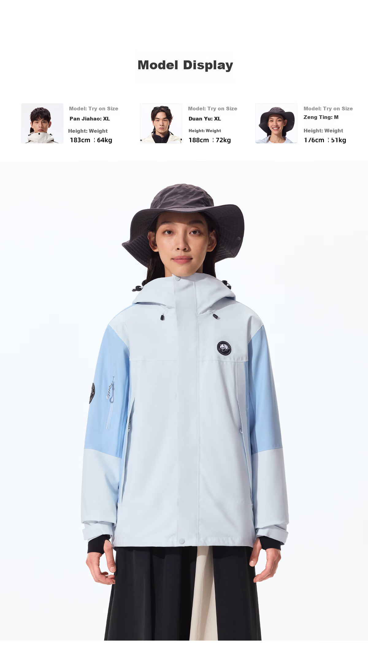 Xiongmao Zhang Yuxi Same Style Outdoor Three-In Jacket for Men And Women, Triple Protection Color-Block Mountaineering Coat R611 Orange L 17