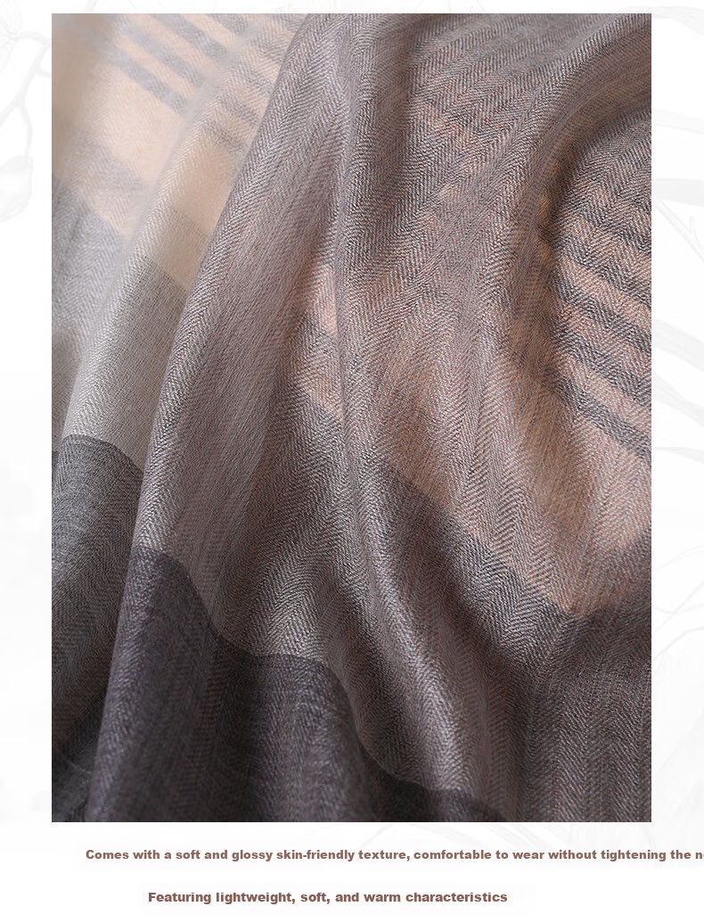 Hangsifu Pure Cashmere Scarf, Large Size Shawl, Outer Wrap Neck Scarf, Practical Gift for Mom on Holidays, Birthdays, And Mid-Autumn Festival 27