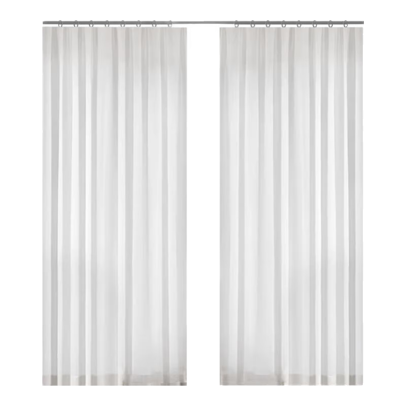 Ali Sheer Curtain for Balcony, Living Room And Bedroom, White Gauze Curtain, Nadaoer, 2.5 Meters Wide * 2.4 Meters High, Hook Style, 1 Piece
