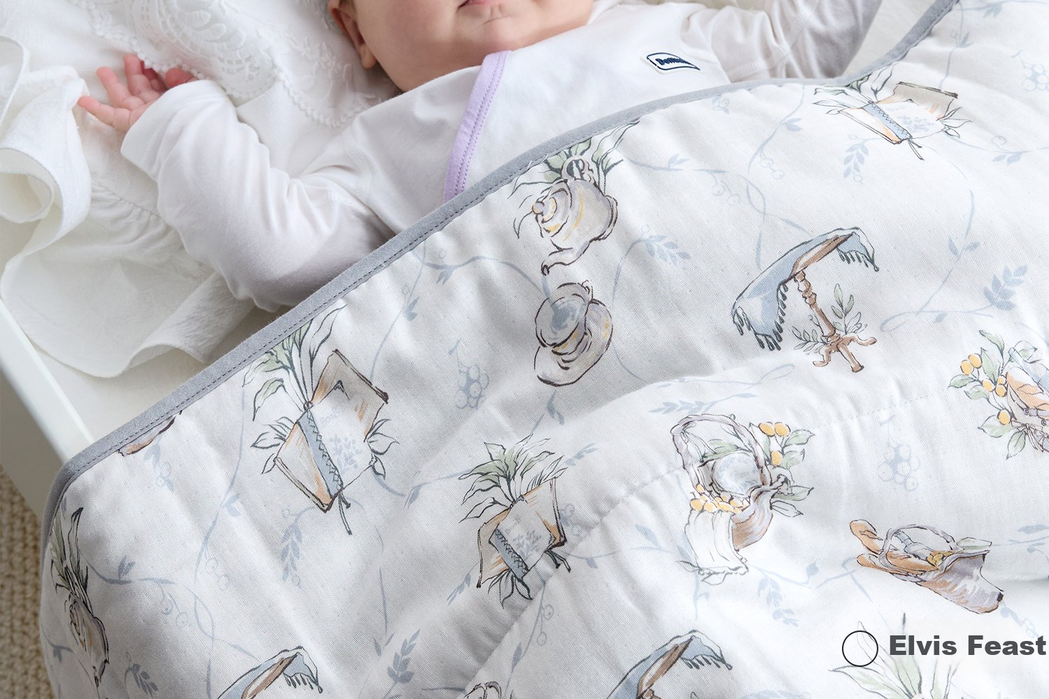DOMIAMIA Baby Quilt, Gauze All-Season Blanket, Infant Quilt, Bamboo Fiber Antibacterial Constant Temperature Blanket, Suitable for All Seasons, 120x150 22