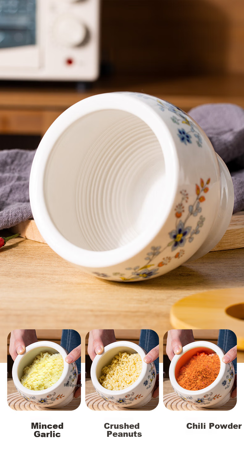 Newair Ceramic Garlic Masher, Manual Home-Use Old-Style Garlic Crusher, Garlic Paste Maker, Stone Mortar for Crushing Garlic And Grinding Herbs 6