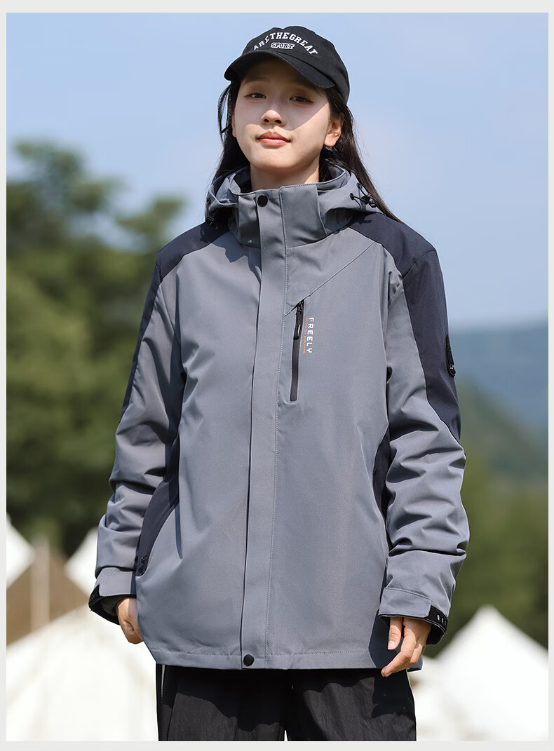 EASTERN CAMEL Couples 3-in-1 Waterproof Outdoor Sports Mountaineering Camping Cycling Jacket Windbreaker 28
