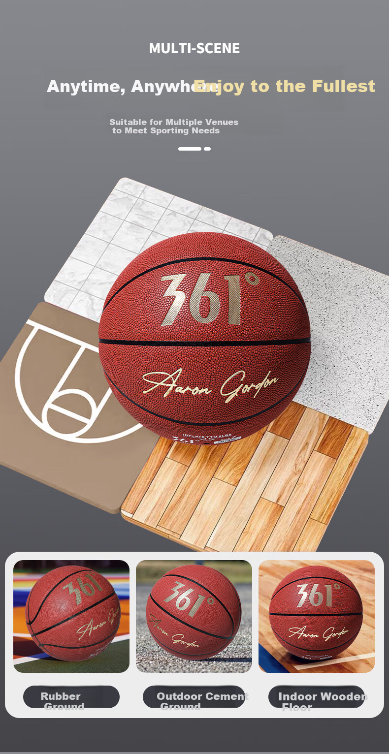 361° Basketball Size 7 Signature Edition PU Competition Ball for Adults, Indoor And Outdoor Use, Wear-Resistant, Youth Standard Size 7 for Middle School Entrance Exam Training 11