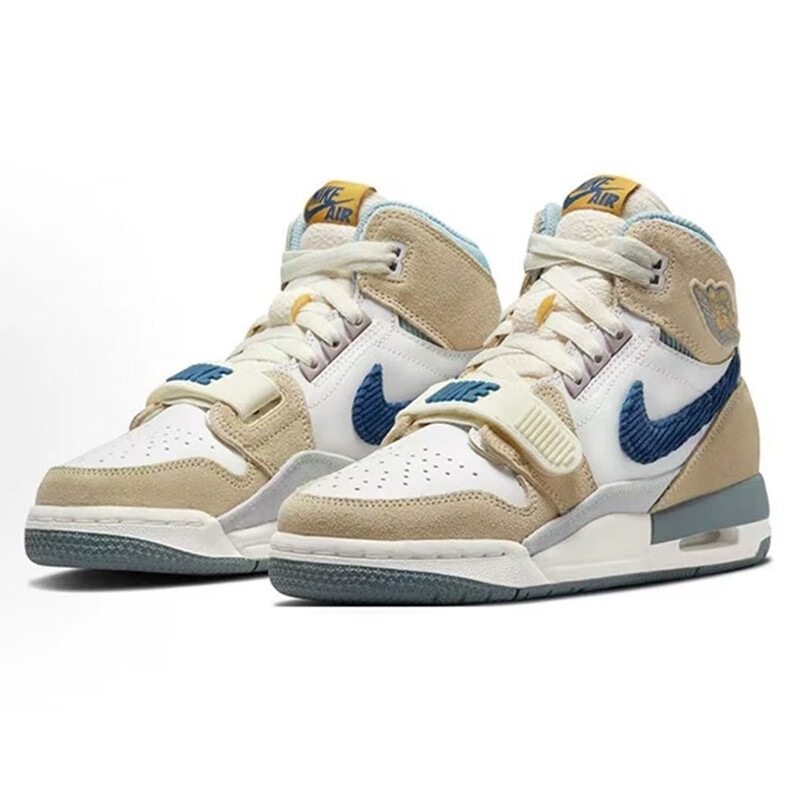 Jordan Women's Casual Shoes Legacy 312 (GS) High-Top Sneakers DQ5348-141 Off-White Blue Size 40