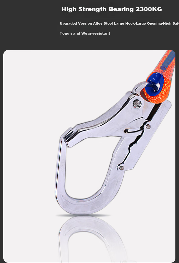 Guangjia Five-Point Safety Harness, Quick-Connect Type, for Outdoor High-Altitude Work, Fall Protection Safety Rope [Fast Delivery from Beijing Warehouse], Five-Point Single Small Hook 1.8 Meters 8