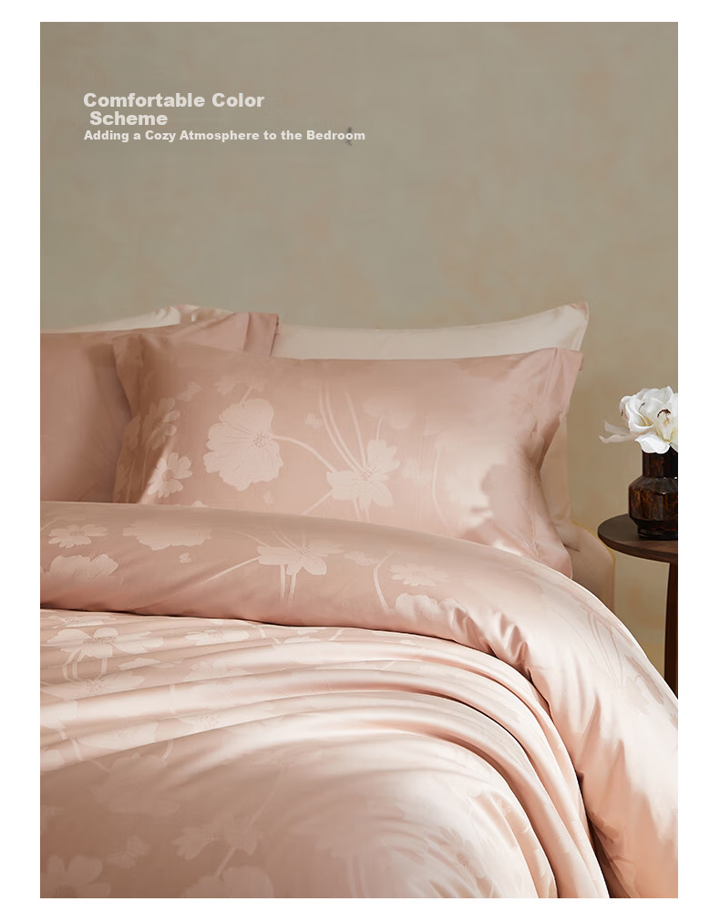 MIDO HOUSE Mingdu Bedding Set, 100% Pure Cotton, All-Season Use, Includes Bed Sheet And Duvet Cover - Tree Leaf Pattern, Four-Piece Set for 1.8m Bed 3