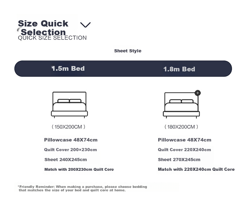 Shuixingjiafang Four-Piece Bedding Set, Pure Cotton 100%, Class A 60-Count Washed Cotton, Duvet Cover, Pillowcases, Bedsheet, Double Bed Size 1.8 Meters, Blue Harmony 15