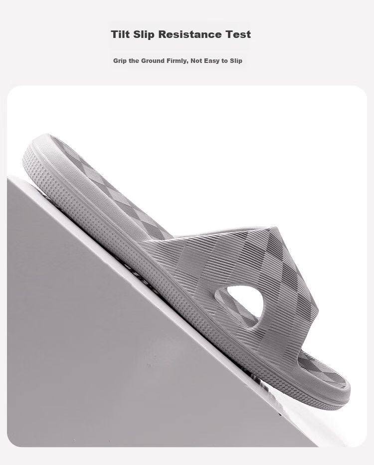 XGGC Slippers for Men And Women, Summer Outdoor Wear, Diamond Pattern Bathroom Non-Slip Shower Slippers, Indoor Home Use, White, Size 37-38 5