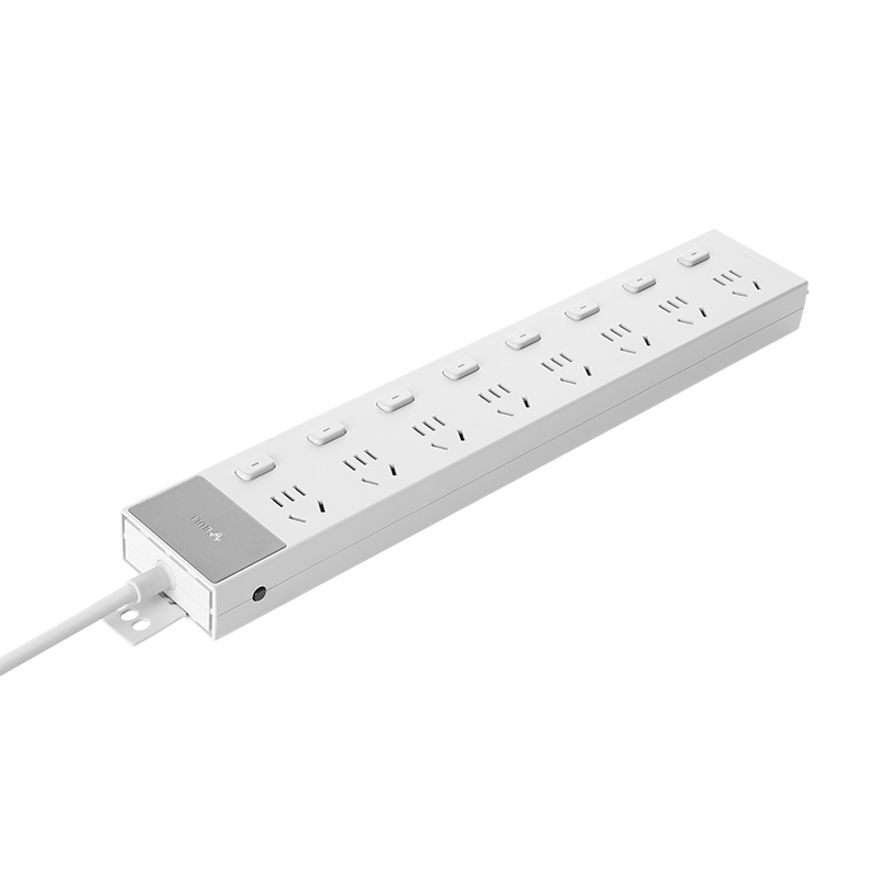 BULL PDU Desktop Overload Power Protection Under-Desk Gaming Cabinet Power Strip 8-Outlet Controlled 1.8m GNE-P1083E Mist Gray