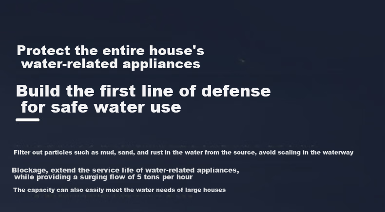 Jingbei Large White Bottle Pre-Filter with Backwash Function, 5T/H Household High Flow Tap Water Mini Central Water Purifier, 1 Micron Fine Filtration with Backwash 7