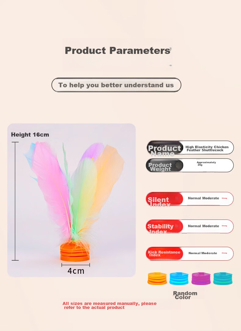 Zihu Colorful Feather Shuttlecock for Children And Elementary School Students, Shuttlecock for Competition, Durable And Kickable, 3-Pack 6