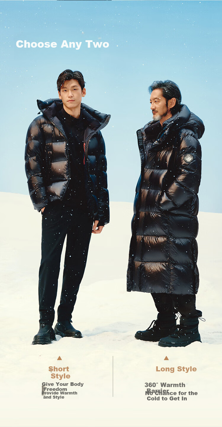 JD Original [Black Gold Imported White Goose down] Short Goose down Jacket for Men And Women, Winter Coat, Obsidian Black, M 11