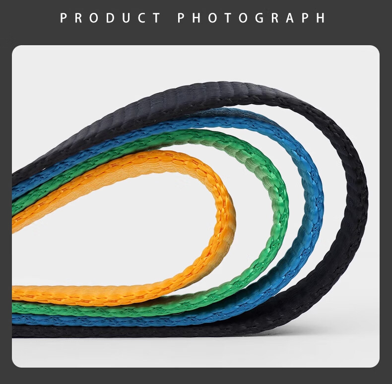 Gorm Climbing Mountaineering Rappelling Equipment Flat Webbing Loop Connecting Rope Safety Belt 22kN Protective Loop Flat Webbing Rope 50cm Black GD1541 9