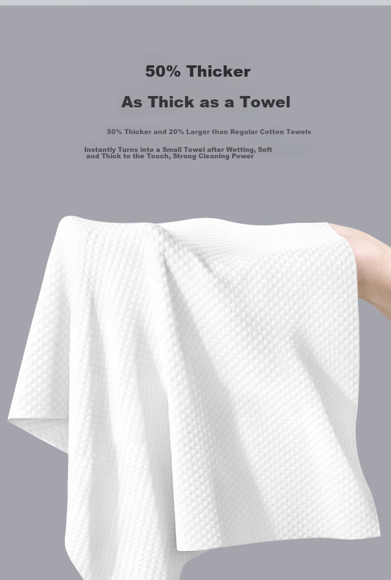 Miaoqian Compressed Towels, Extra Large And Thick, Disposable Face Towels, 60 Pieces, Portable for Travel And Business Trips, Essential for Hotels, for Wiping Faces 4