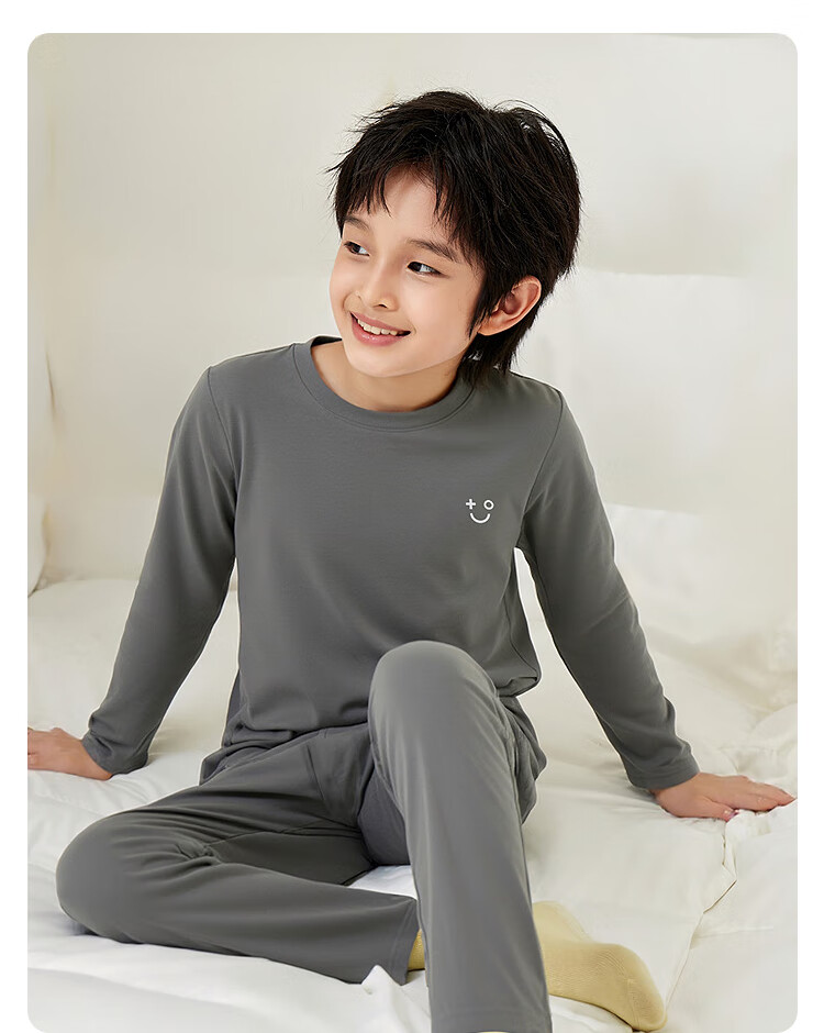 Balabala Boys' Underwear Set Children's Two-Piece New 2025 Autumn Winter Soft Skin-Friendly Girls' Thermal Top and Bottom 22