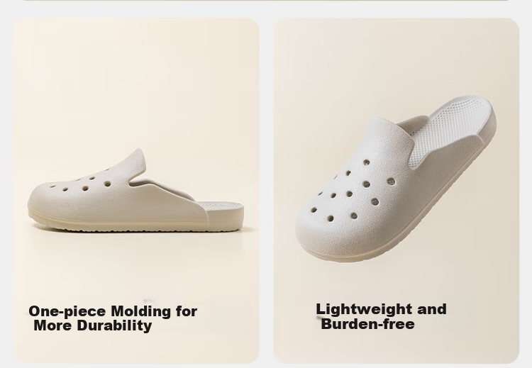 Home Story × Jingdong Co-Branded EVA Odor-Resistant Ultra-Soft Perforated Slippers for Children, Yellow, Size 31-32 7