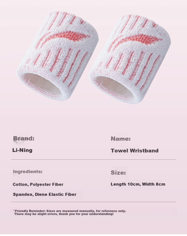 Li-Ning Wristband Sweat-Absorbing Thin Band for Women, Fitness Sports Running Sweat-Proof Wrist Guard for Men, Badminton Basketball Summer Use 15