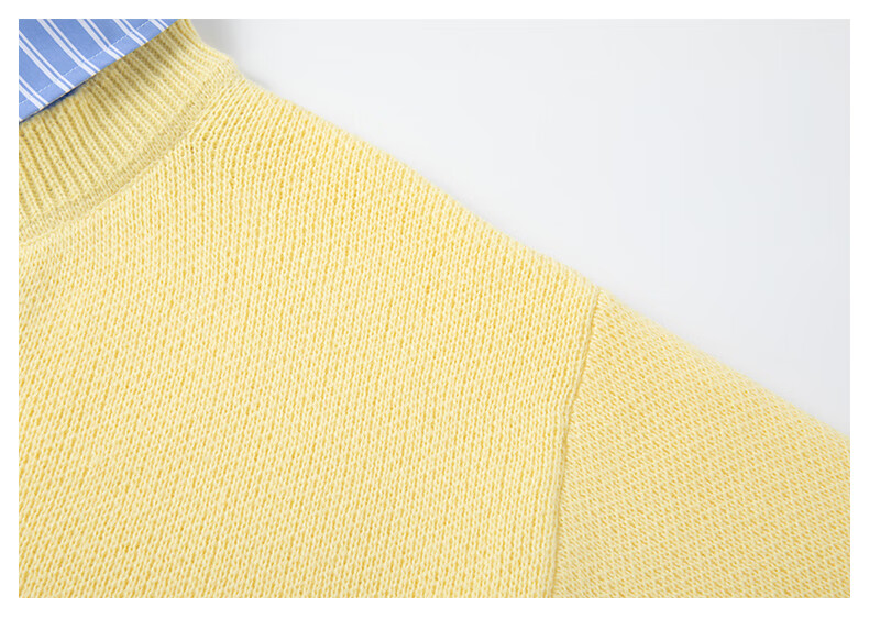 Jeanswest Men's Autumn Winter Trendy Two-in-One Cotton Knit Sweater Casual Business Warm Pullover Top 9