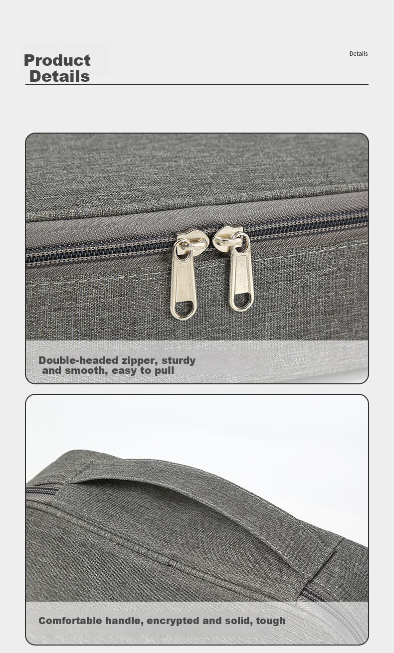 Youjialiangpin Data Cable Storage Pouch, Portable for Travel, Oxford Fabric, Double-Layer Design, Dust-Proof And Waterproof 12