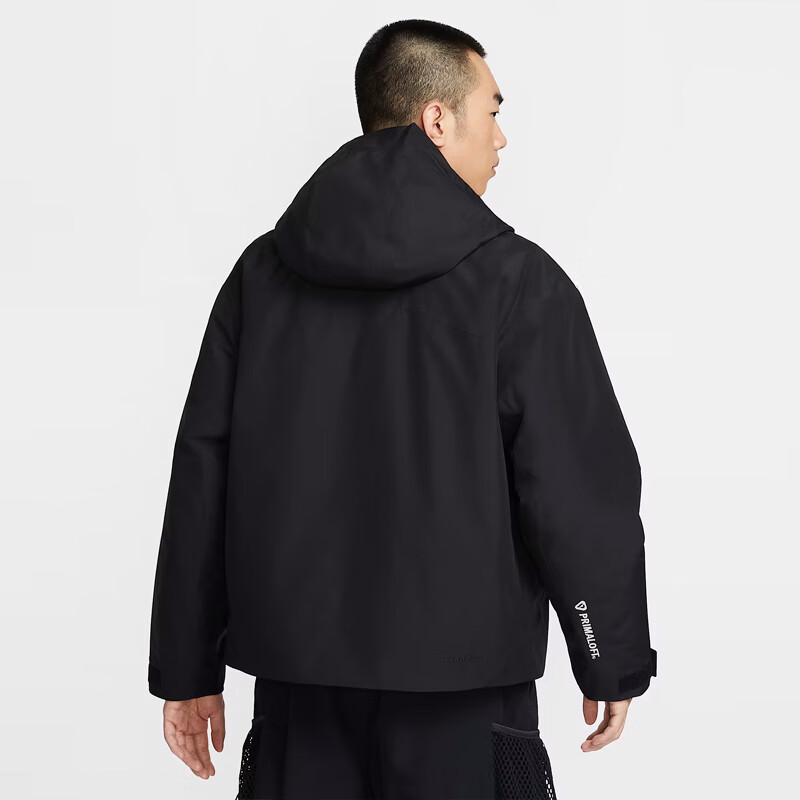 NIKE Men's Short Hooded ACG Windproof Water-Repellent Winter Warm Cotton Jacket FV8682-010 Black XL