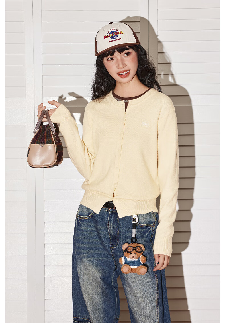 TonLion Women's Knit Cardigan Sweater Andy Velvet Yarn Jacket Spring Autumn New Embroidered Top for Petite 5